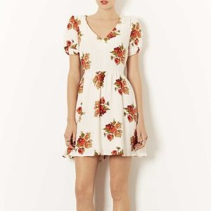 Topshop Autumn Floral Tea Dress